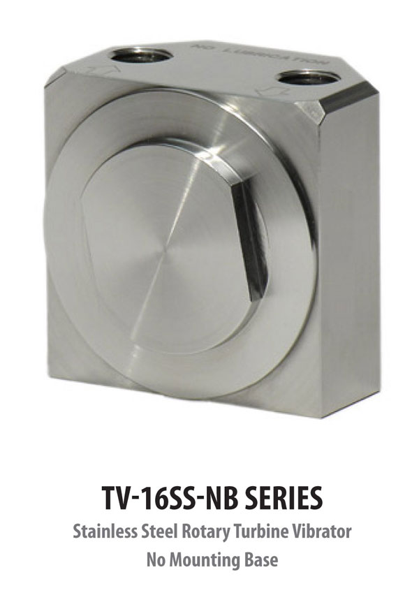 TV 16SS NB Series - Stainless steel rotary turbine vibrator