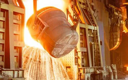 Steel industry thumb at work
